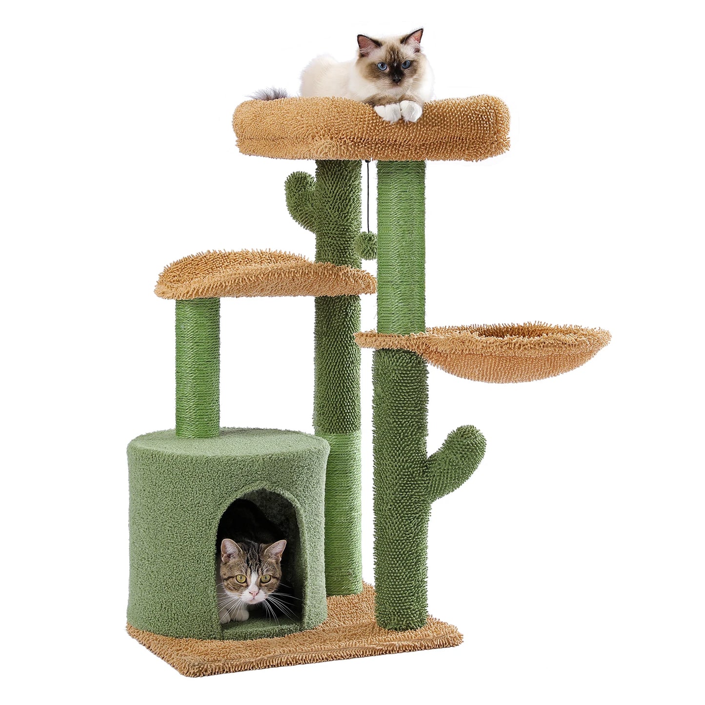PAWZ Road Cat Tree Cactus Tower With Scratching Post Nest