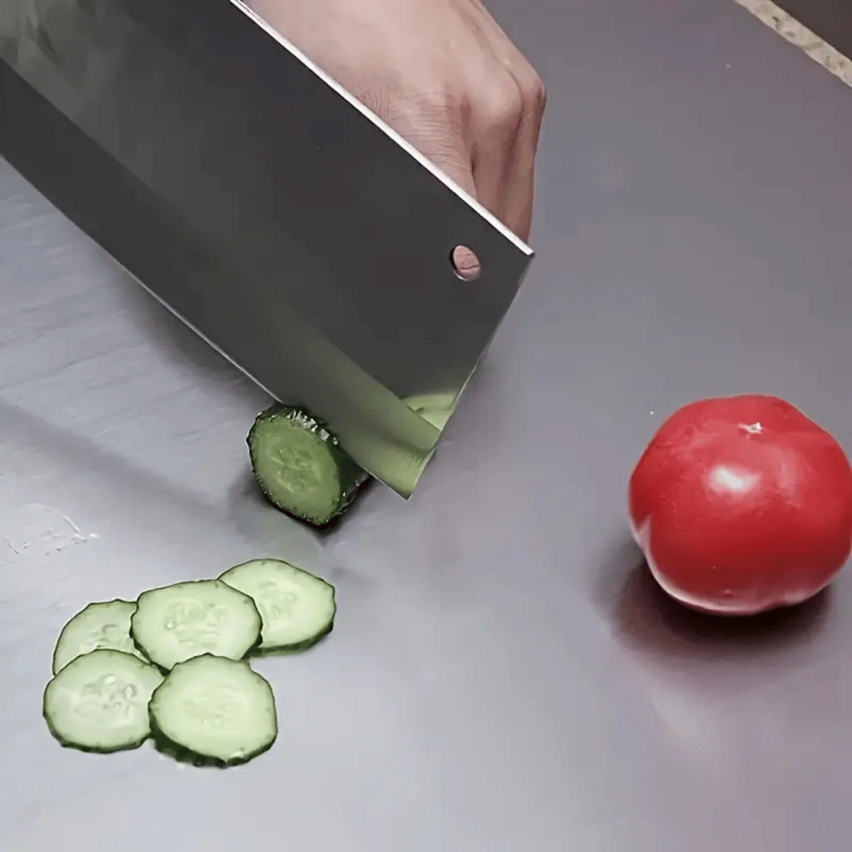 Stainless Steel Cutting Board With Lip For Kitchen Over Sink Chopping