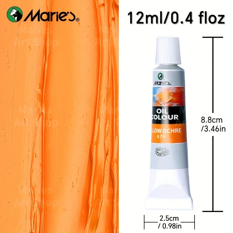 Marie's 31-Piece Oil Paint Set for Artists with Professional Pigments