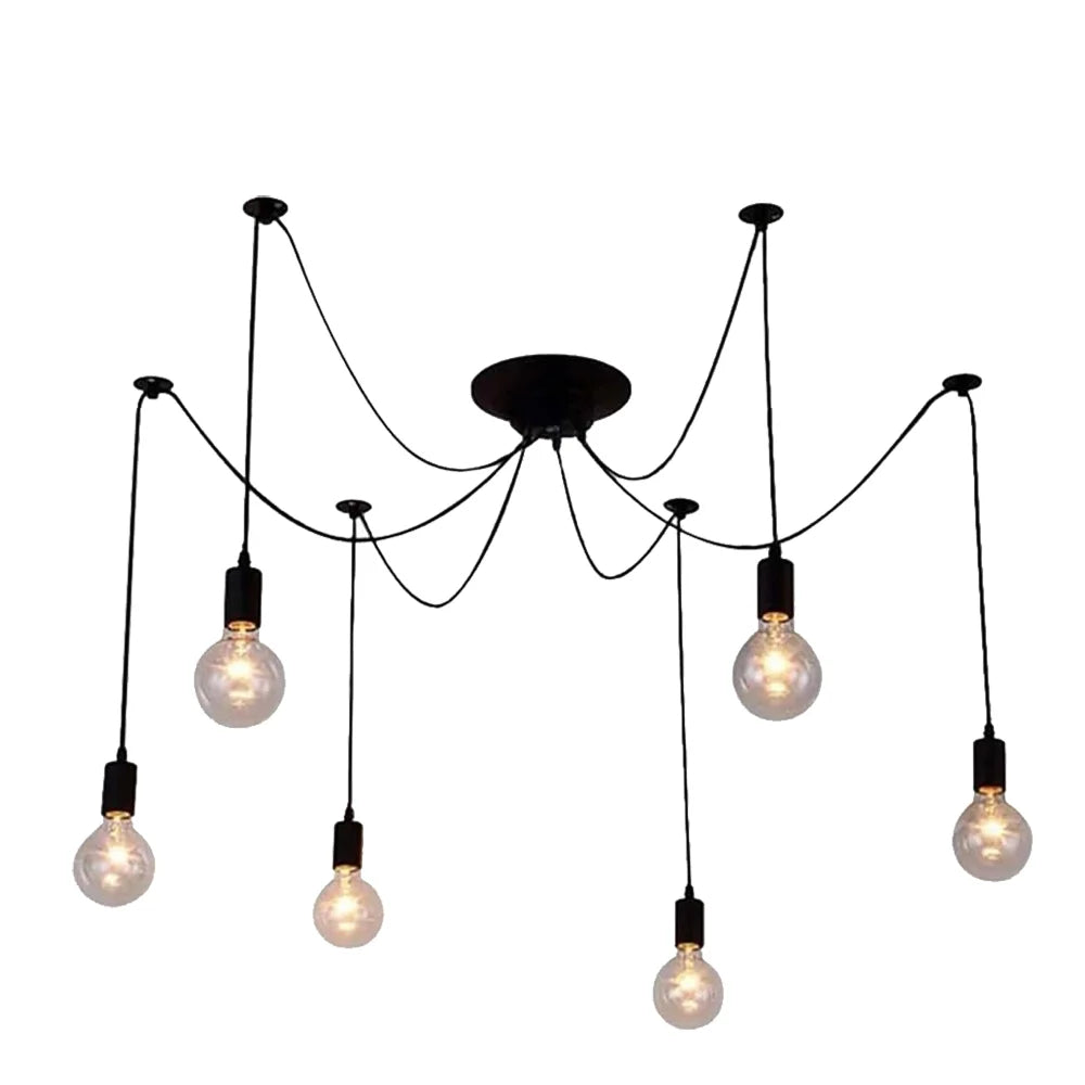 Industrial Retro Spider Chandelier Pendant Light With Adjustable Arms