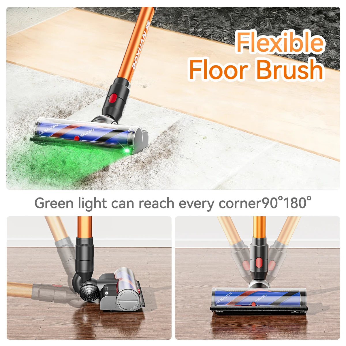 E.LUO Wireless Vacuum Cleaner Handheld Brushless Motor