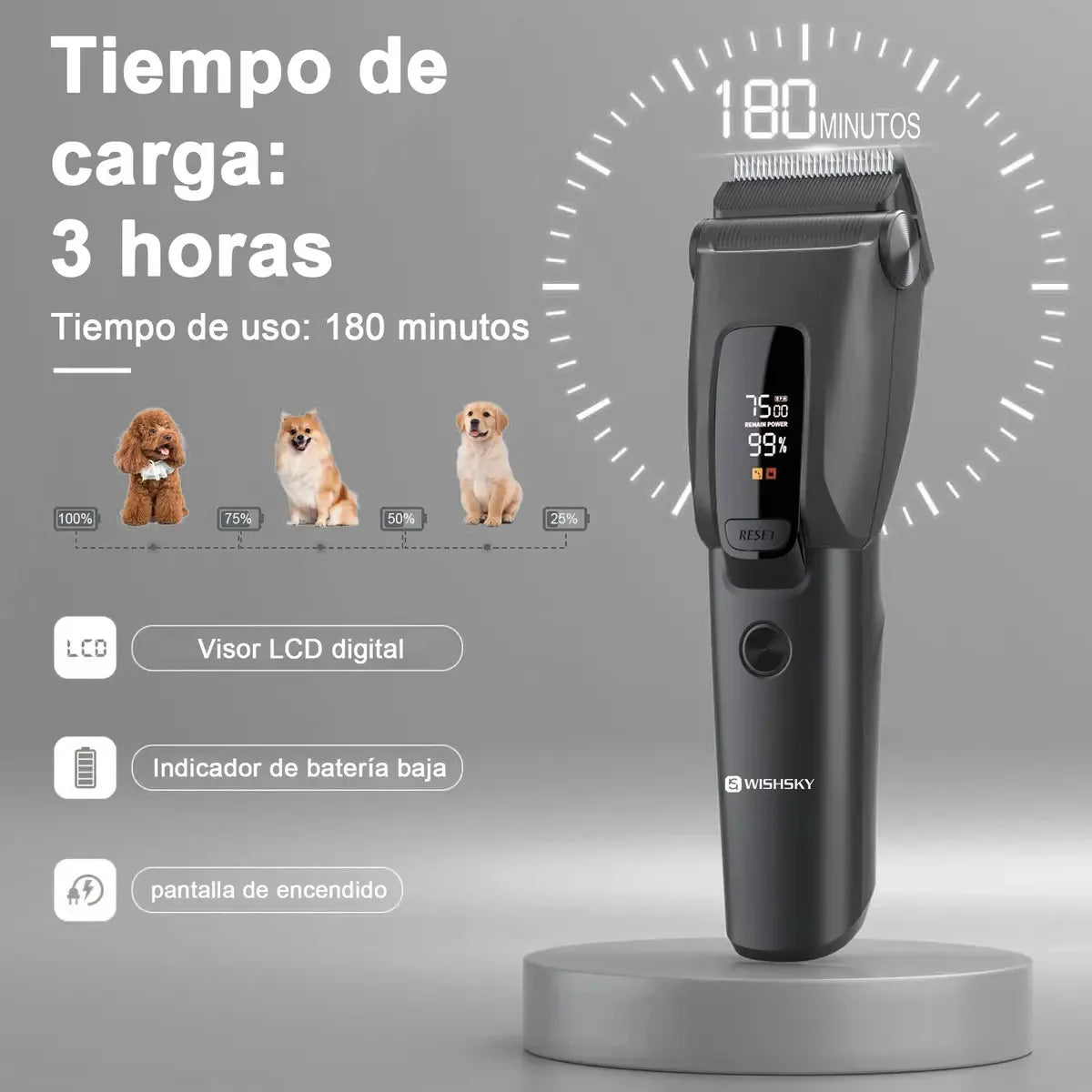 Dog And Cat Grooming Clippers Professional Skin Friendly Trimmer Lightweight