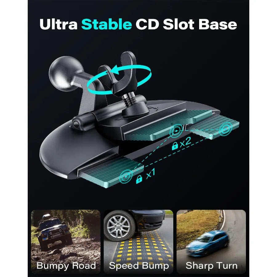Magnetic CD Phone Holder For Car With MagSafe Alignment