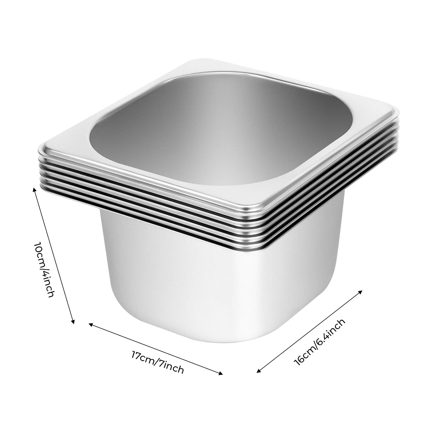 Bymaocar Countertop 6 Pan Condiment Dispenser Buffet Tray