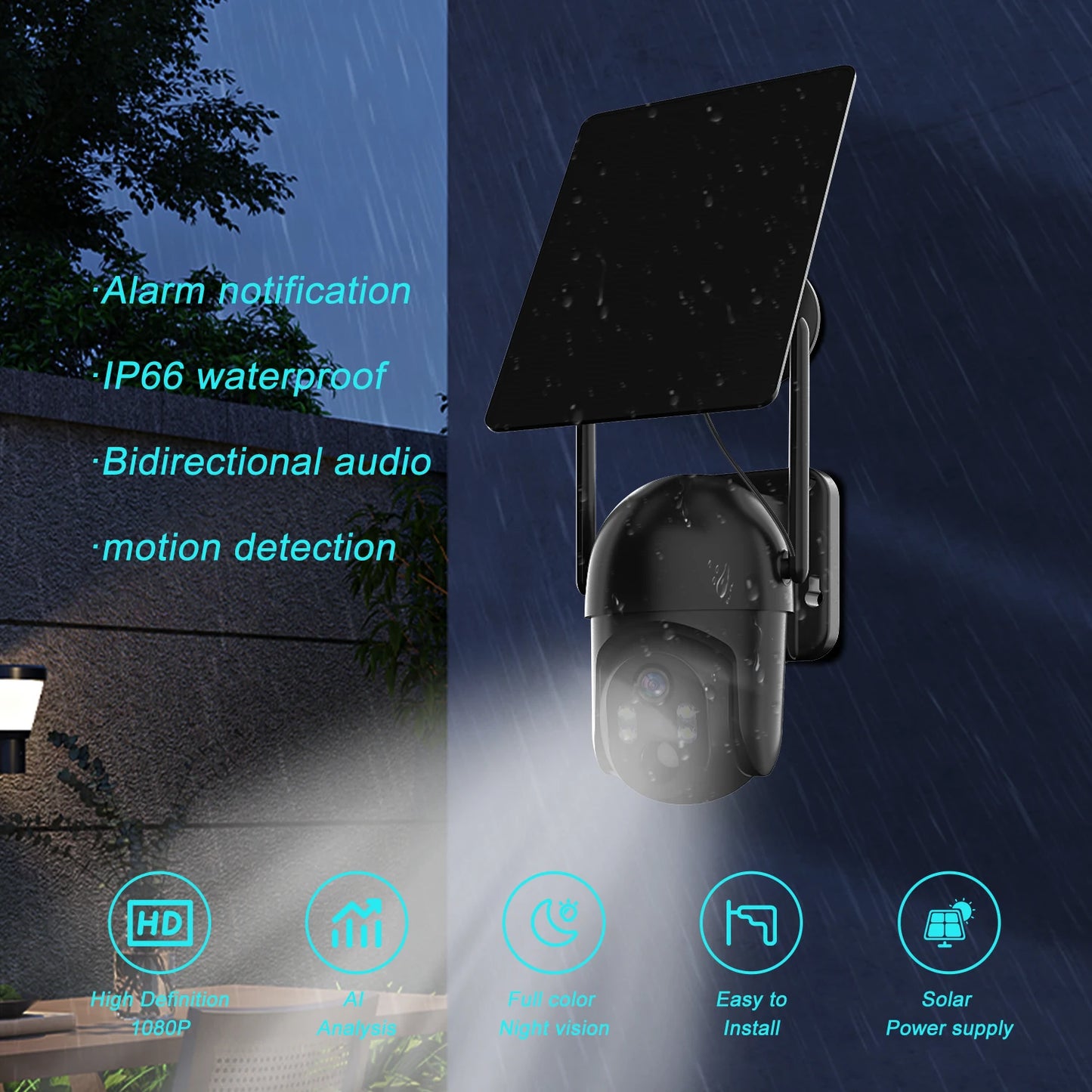 Solar Powered 4G LTE Security Camera With 2K Night Vision
