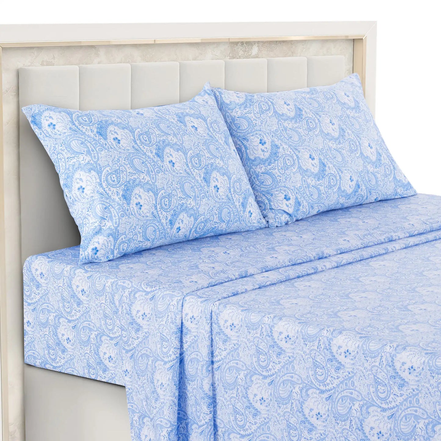Lux Decor Paisley Bed Sheet Set Microfiber Wrinkle Resistant