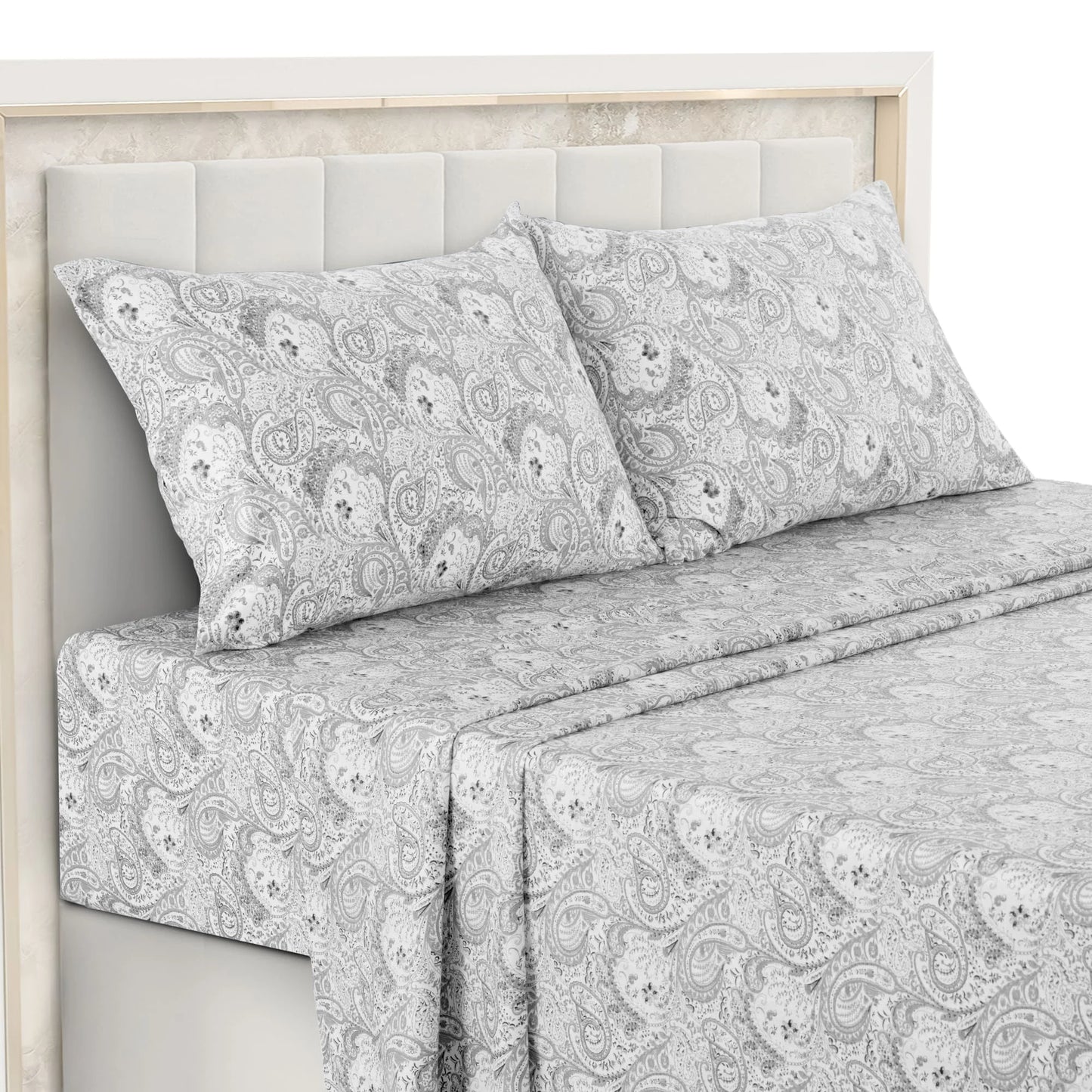 Lux Decor Paisley Bed Sheet Set Microfiber Wrinkle Resistant