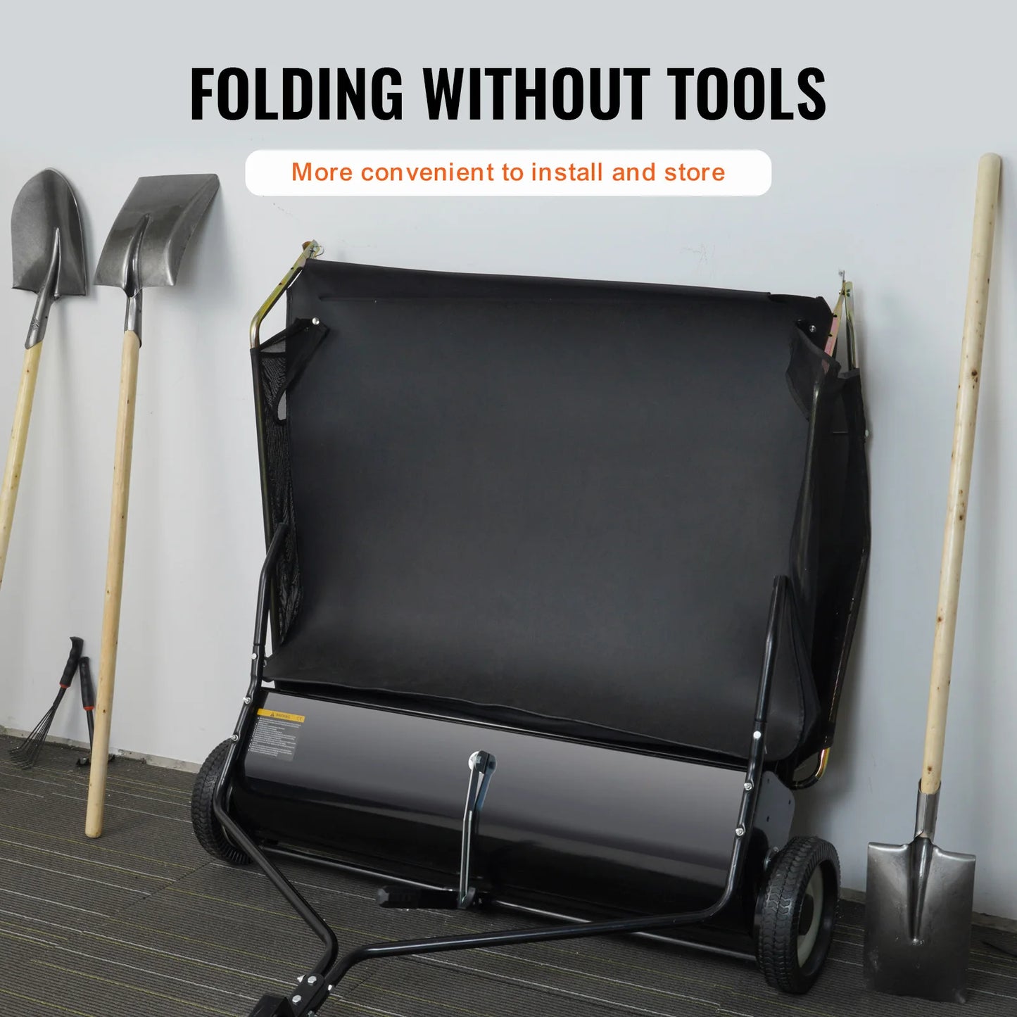 SucceBuy Tow Behind Lawn Sweeper Large Capacity Heavy Duty