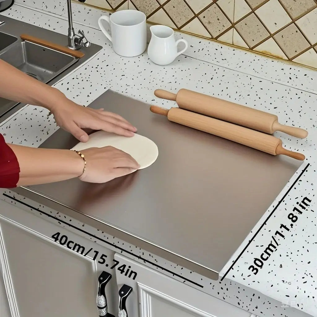Stainless Steel Cutting Board With Lip For Kitchen Over Sink Chopping