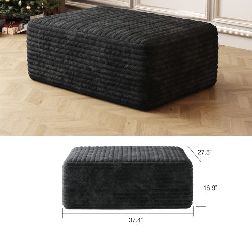 YQXH Cloud Style Corduroy Sectional Sofa With Memory Foam Cushions