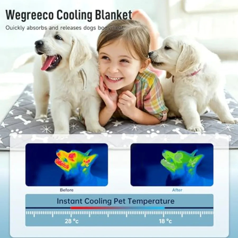 Pet Cooling Mat For Cats And Dogs, Lightweight Outdoor Pad