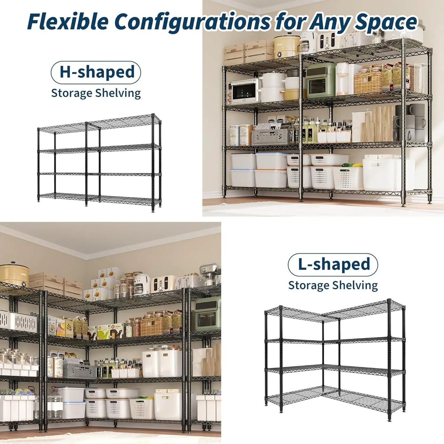 TWISTER.CK Heavy Duty Metal Shelving Unit 5 Tier Storage Rack