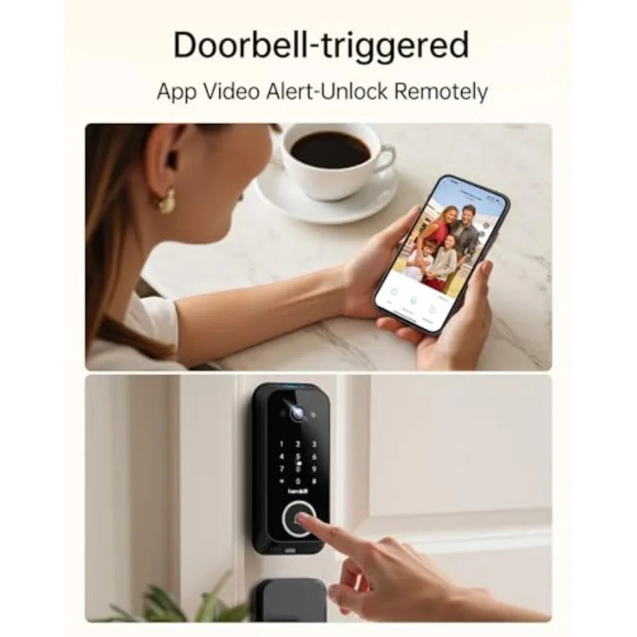 Smart Video Door Lock With 2K Camera And Fingerprint