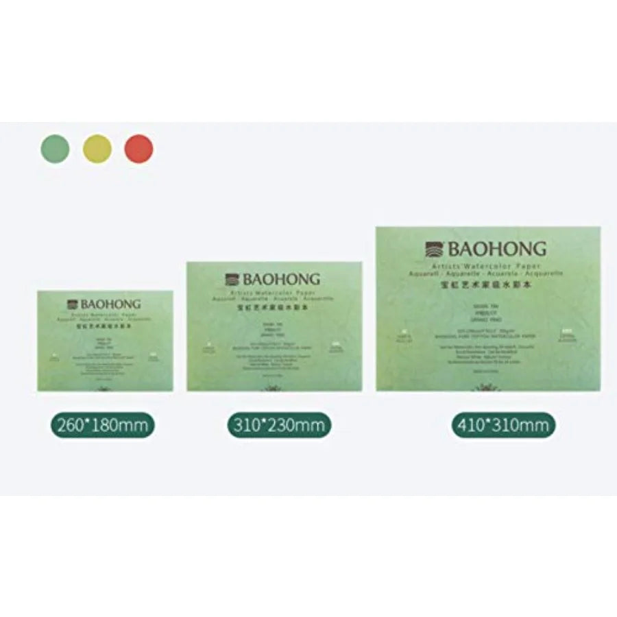 Artists Watercolor Paper Block 20 Sheets 140Lb 100 Percent Cotton
