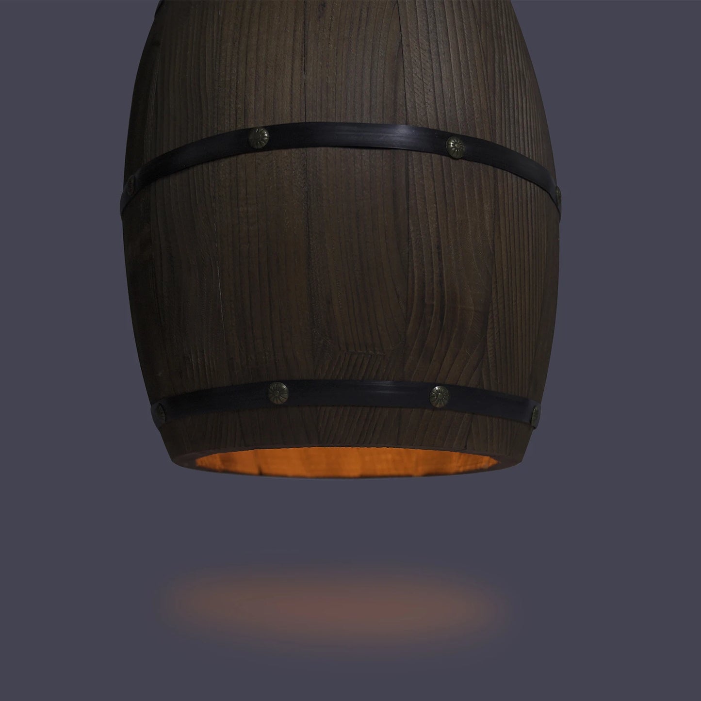 Retro Wood Wine Barrel Pendant Light Ceiling Lamp Chandelier