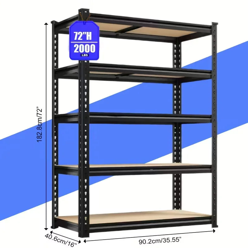 Nnovaroom Adjustable Metal Shelving Rack for Warehouse and Basement