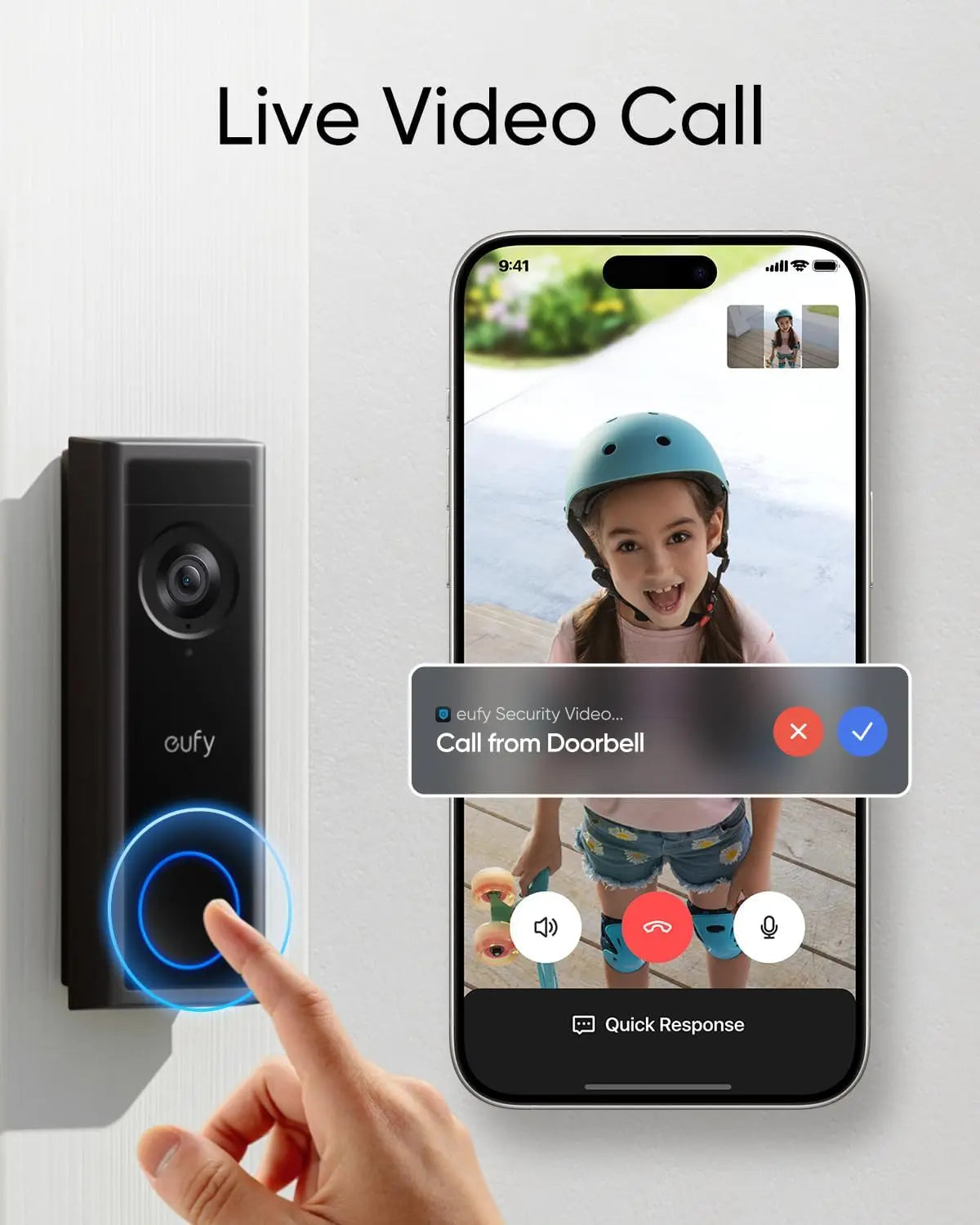 Eufy Security Video Doorbell C31 2K FHD Battery or Wired