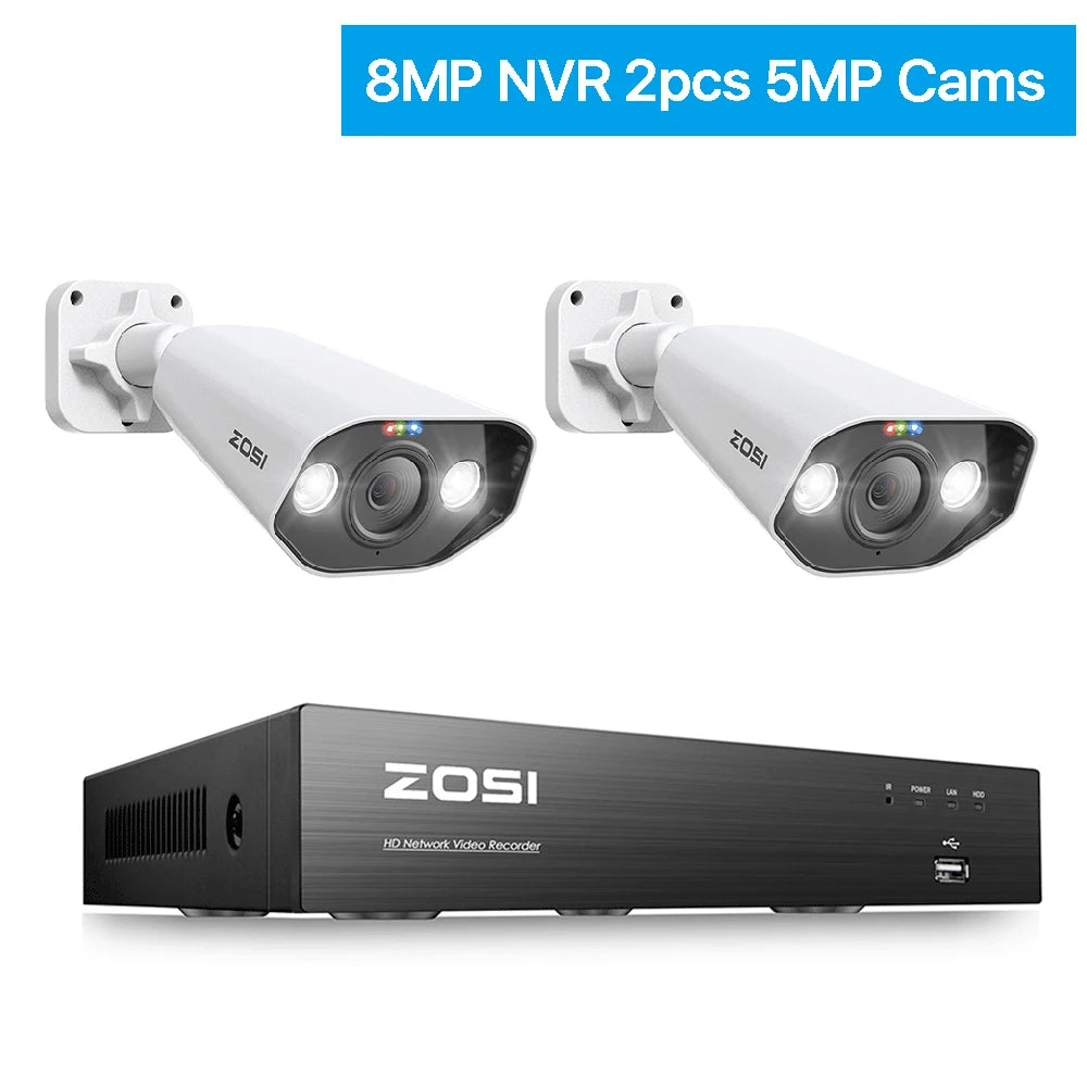 ZOSI 8CH POE 4K CCTV SystemPro With AI Night Vision