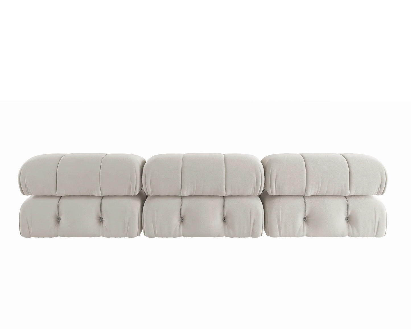 Sdorens Velvet Convertible Modular Sectional Sofa 3 Seats