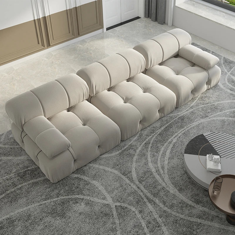 Sdorens Velvet Convertible Modular Sectional Sofa 3 Seats