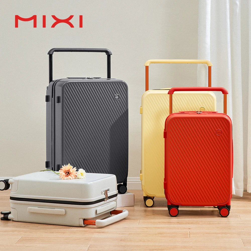 Mixi Hardside Patent Design Carry On Luggage With Spinner Wheels