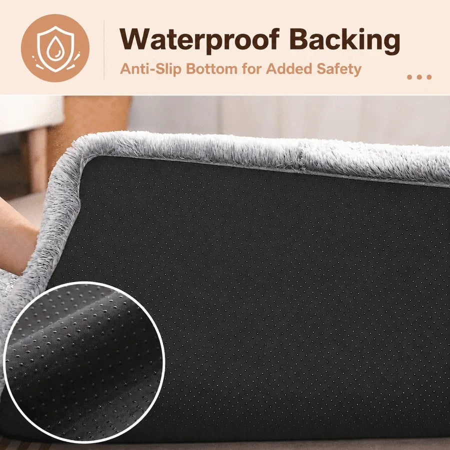 Plush Dog Bed With Non Slip Bottom Anti Anxiety Comfort