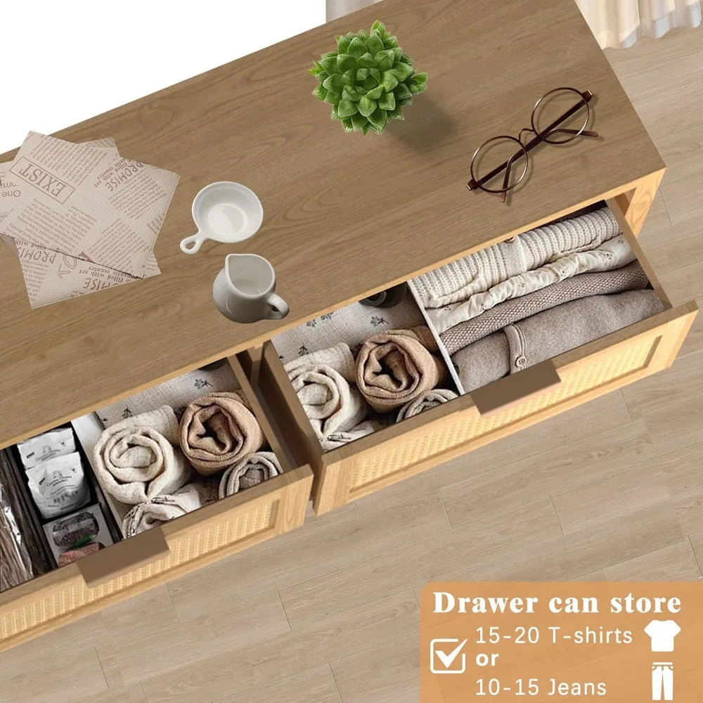 RBXC 6 Drawer Dresser And 2 Nightstands Bedroom Furniture Set