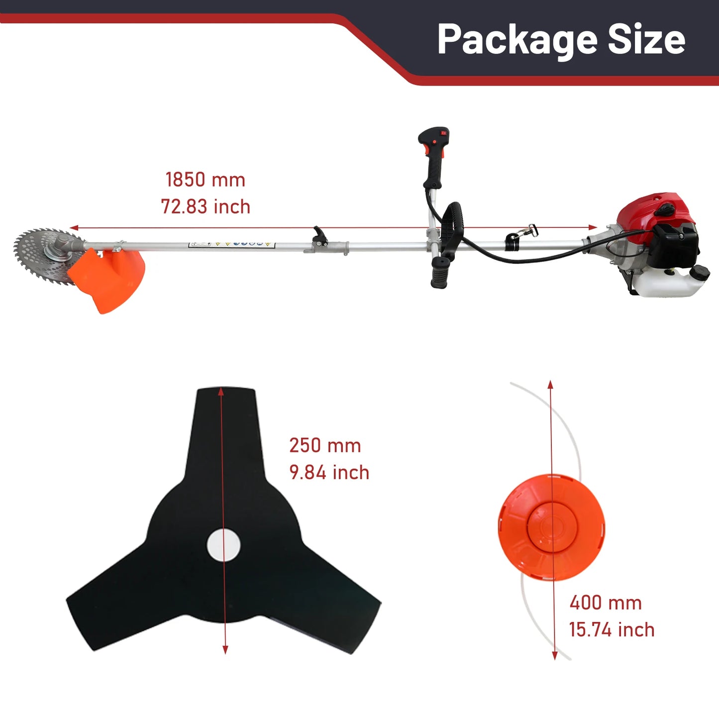 52cc 2 Stroke Gas Powered Weed Eater With Straight Shaft
