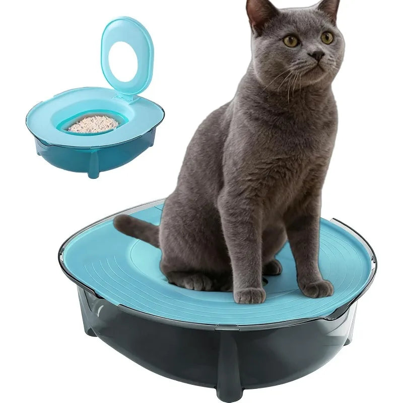Cat Litter Box Set Detachable Splash Proof Odor Resistant Design