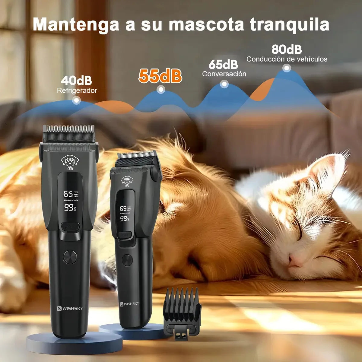 Dog And Cat Grooming Clippers Professional Skin Friendly Trimmer Lightweight