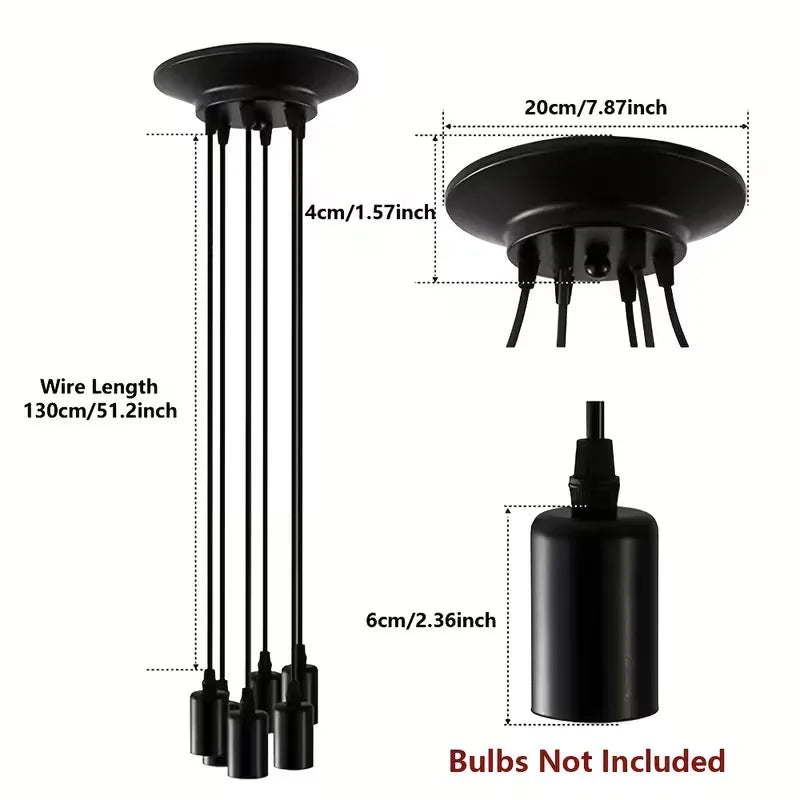 Industrial Retro Spider Chandelier Pendant Light With Adjustable Arms