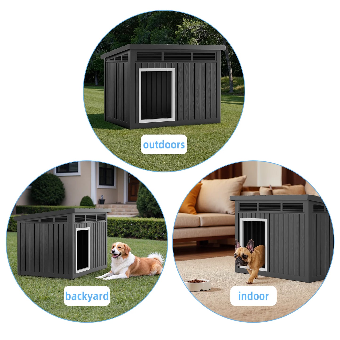 Resin Dog House Hydraulic Rod Kennel Waterproof Outdoor