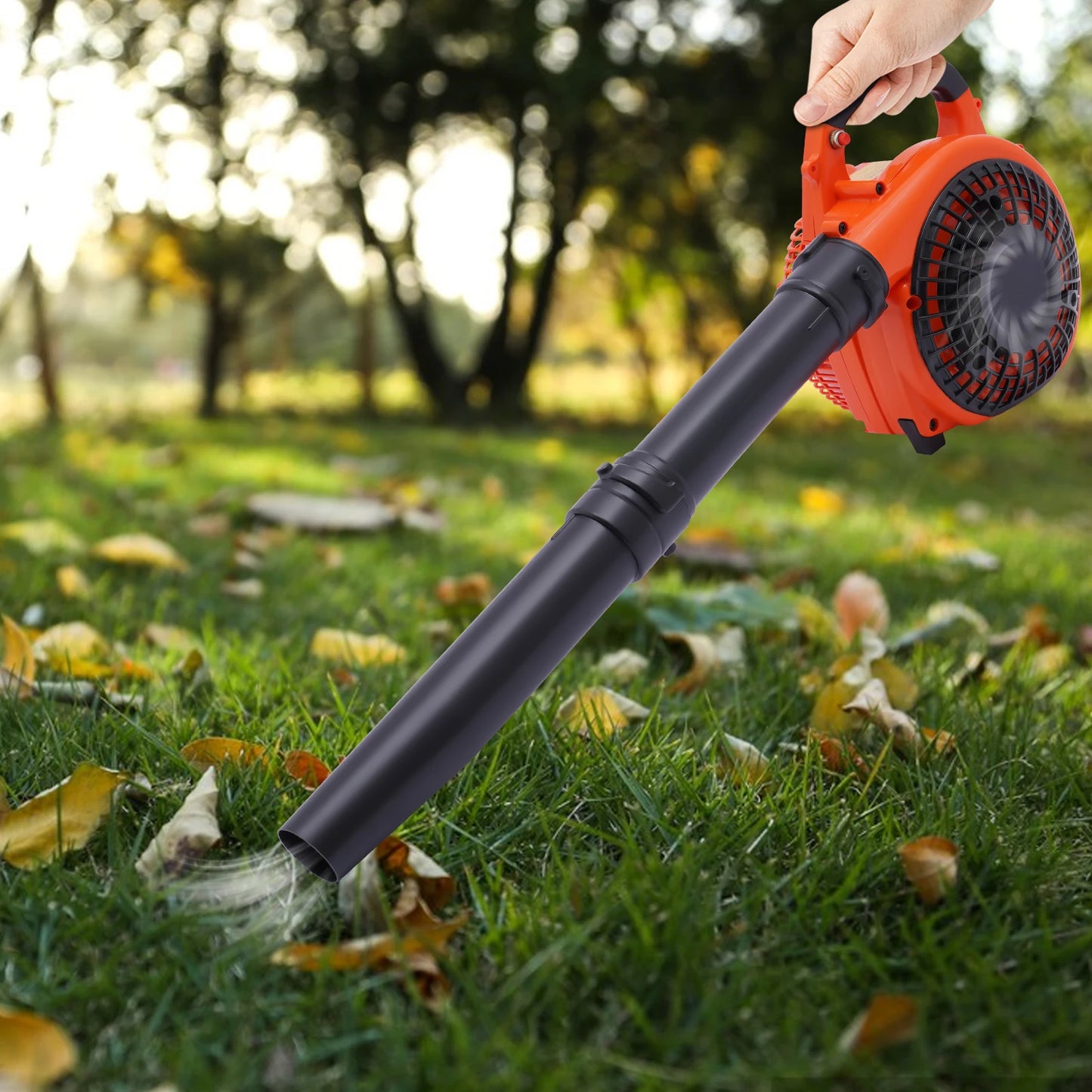 Gas Leaf Blower 2-Stroke 0.75kW Silencer 7000RPM Portable