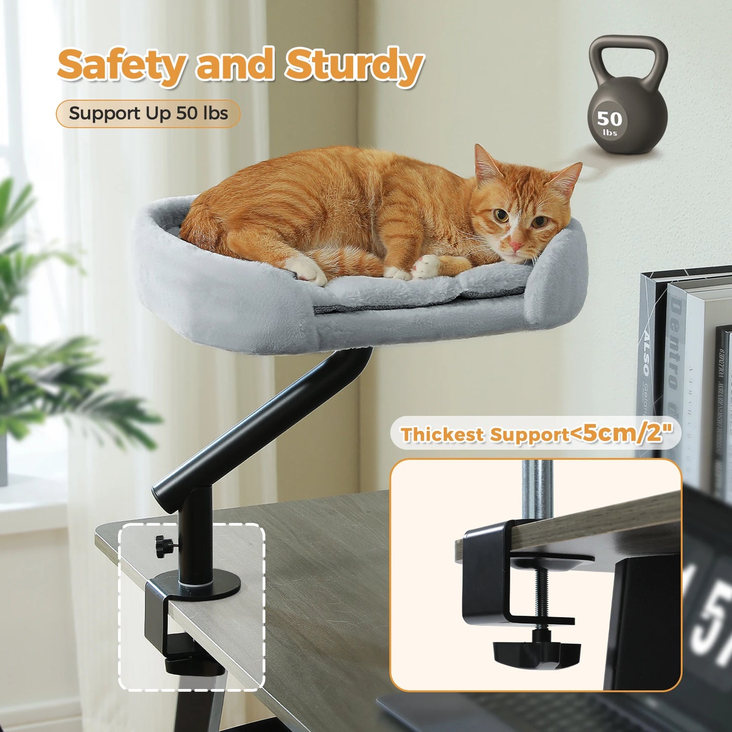 PAWZ Road Cat Desk Bed 360° Rotatable Stand Indoor Cats