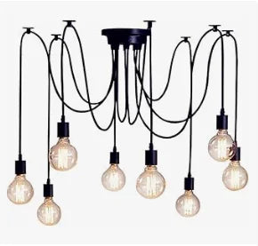 Industrial Retro Spider Chandelier Pendant Light With Adjustable Arms