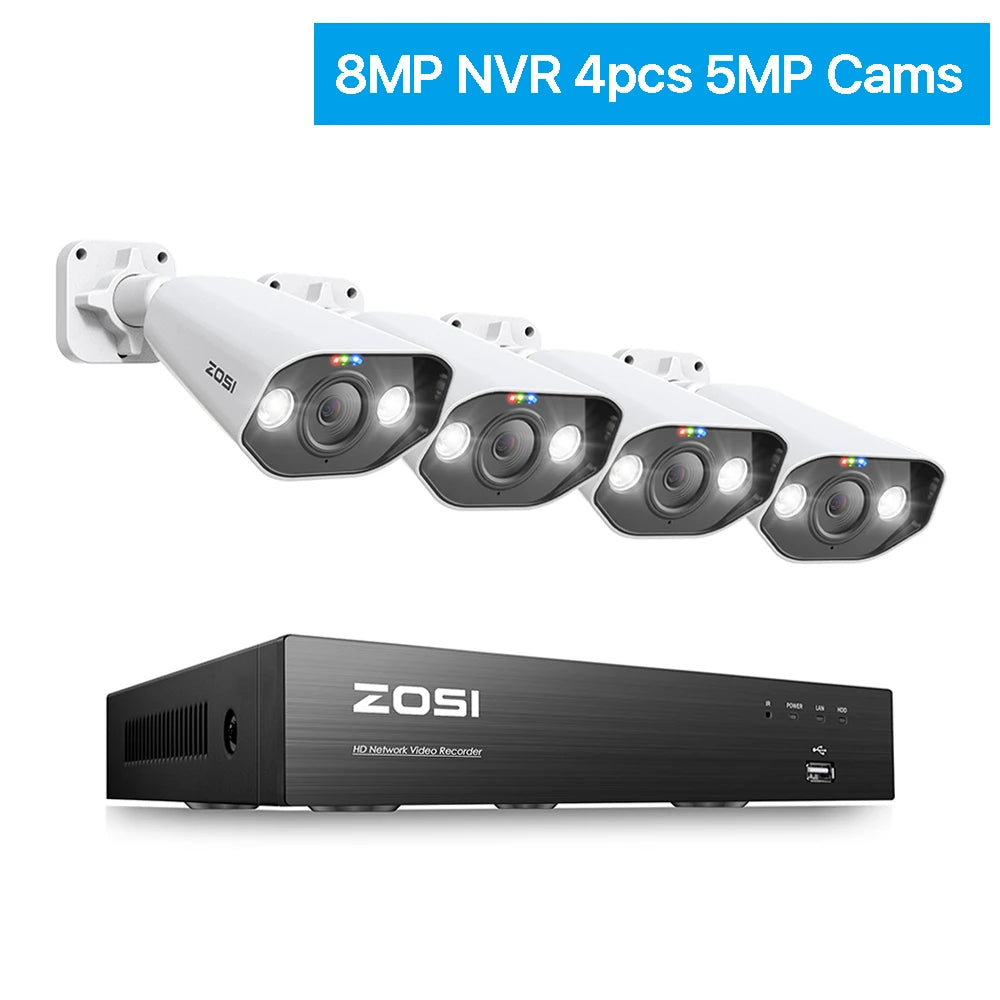 ZOSI 8CH POE 4K CCTV SystemPro With AI Night Vision