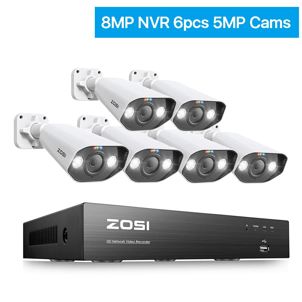 ZOSI 8CH POE 4K CCTV SystemPro With AI Night Vision