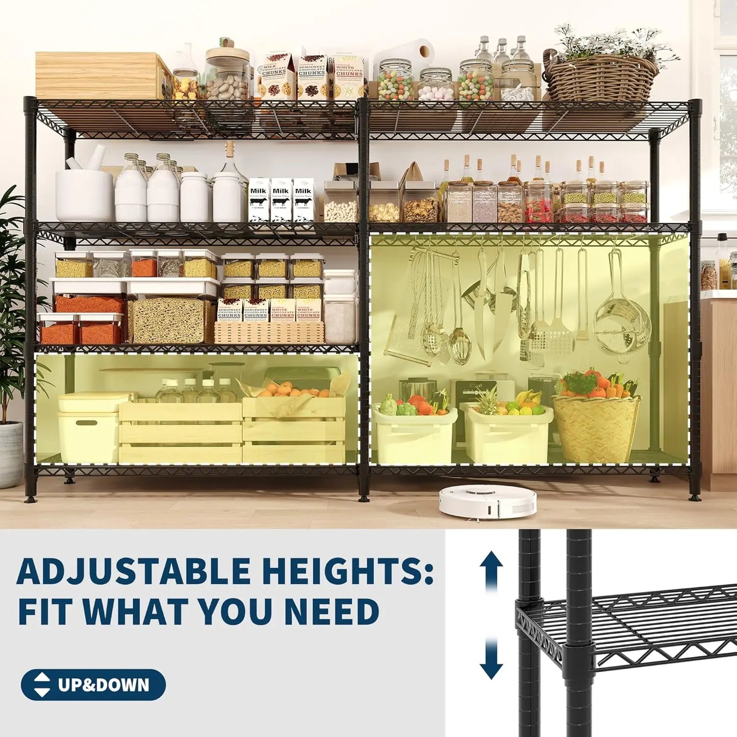 TWISTER.CK Heavy Duty Metal Shelving Unit 5 Tier Storage Rack