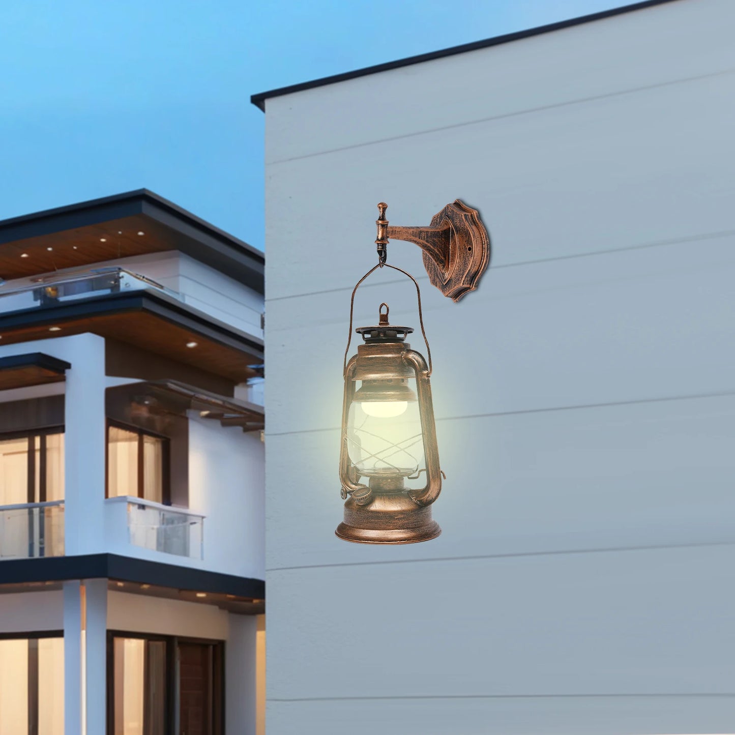 Bymaocar Antique Outdoor Wall Light Lantern for Yards and Facades