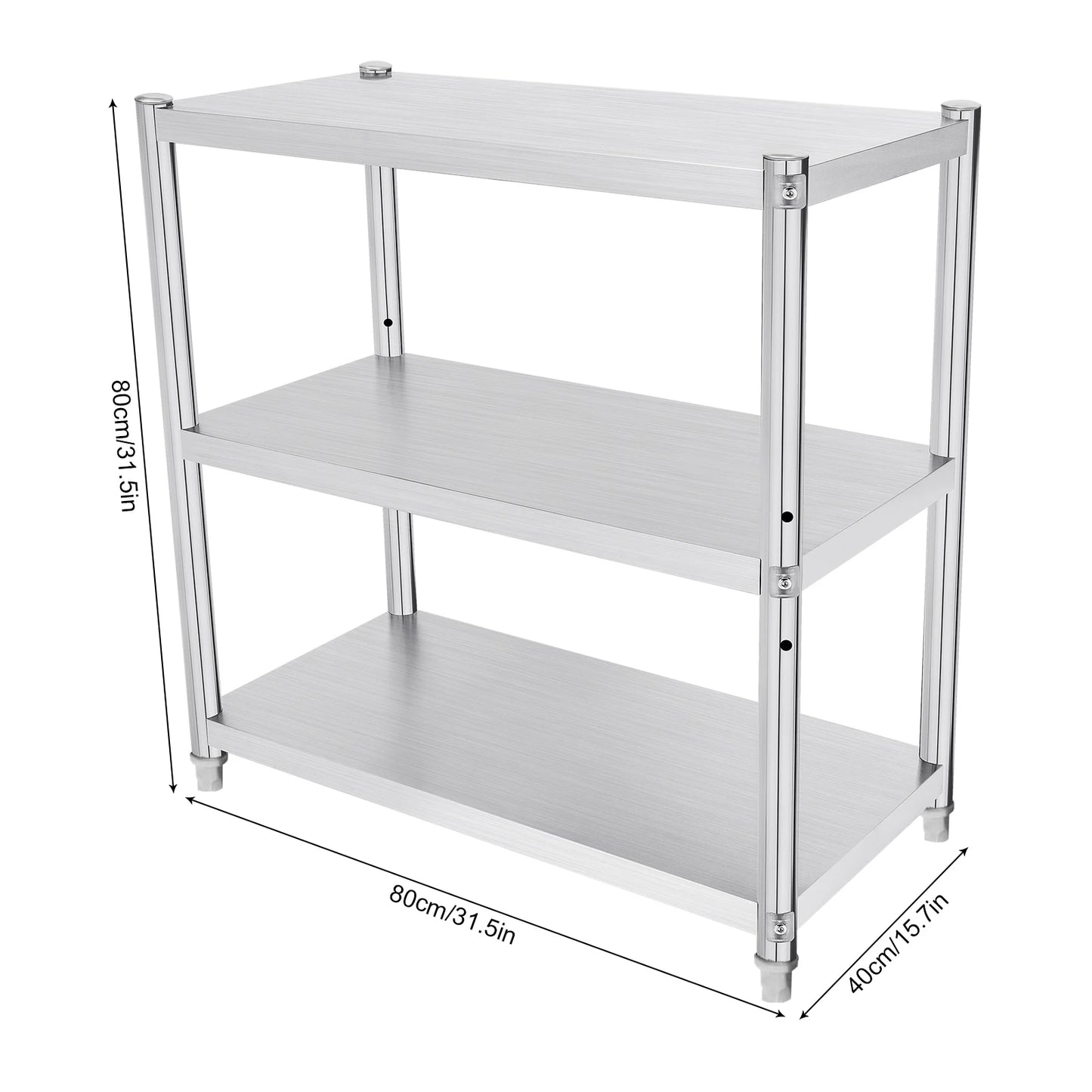 Bymaocar Stainless Steel Standing Kitchen Shelf With Microwave Holder