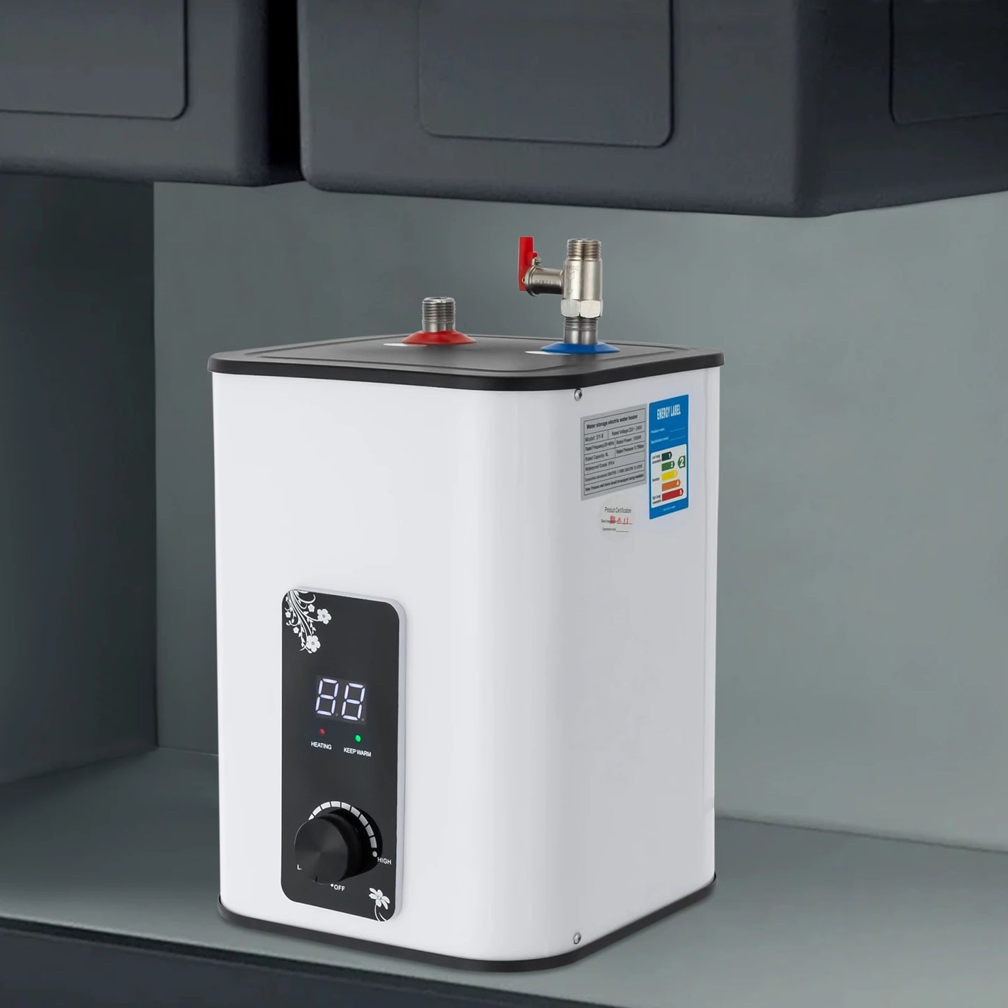 1500W 8L Under Sink Electric Water Heater Stainless Steel SY8