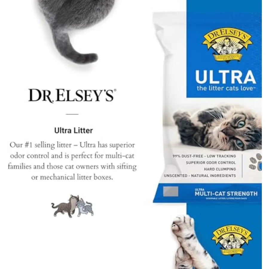 Ultra UnScented Clumping Clay Cat Litter For Homes