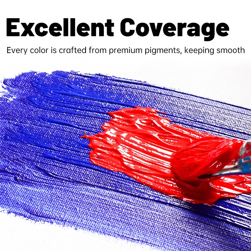 Acrylic Paint Set With Rich Pigments For DIY Crafts Canvas
