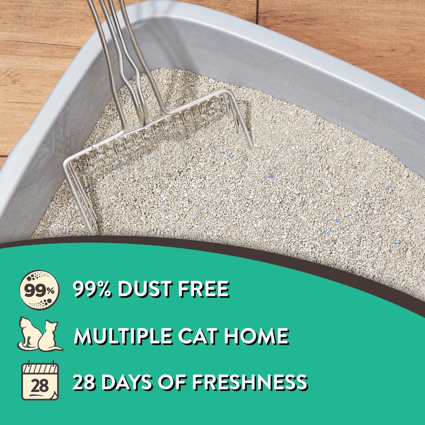 4 Pack Clumping Clay Cat Litter With Fresh Scent Odor
