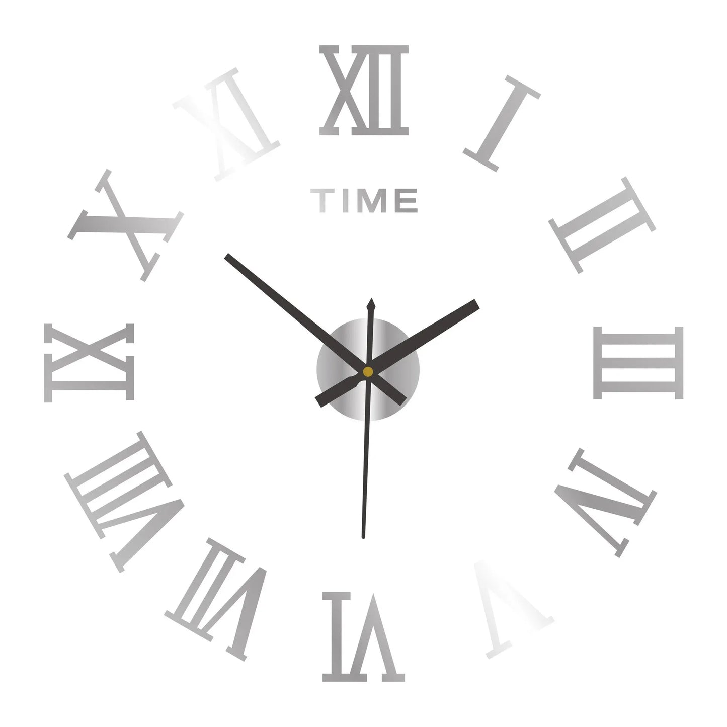 3D Acrylic Digital Wall Clock With Roman Numerals Design Mirror