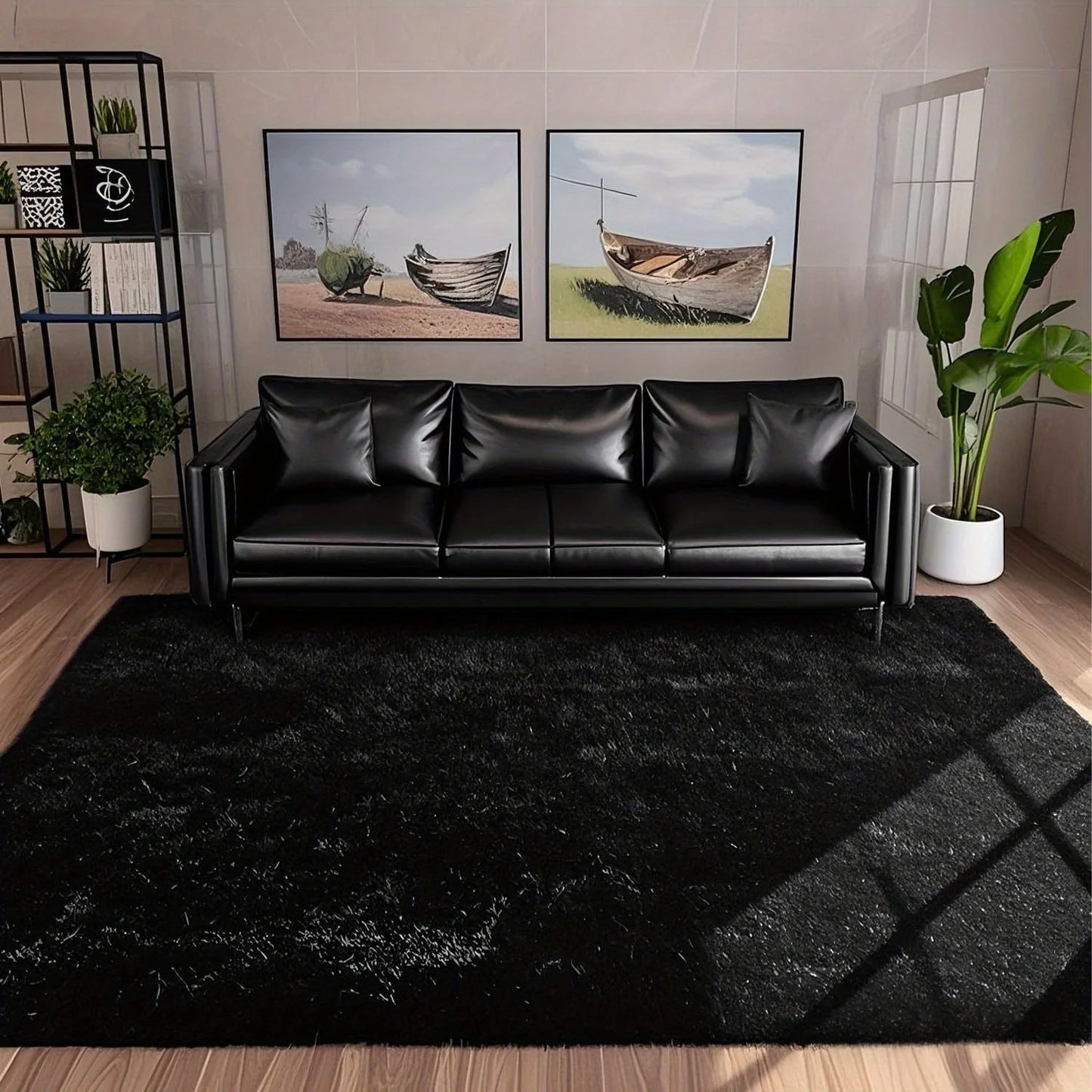 Plush Geometric Area Rug For Living Room And Bedroom Decor
