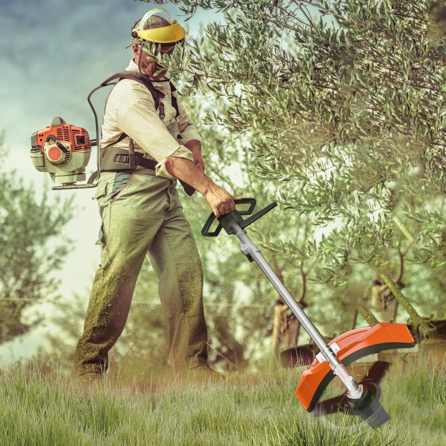 Gas Powered 6 In 1 Hedge Trimmer Garden Multi Tool