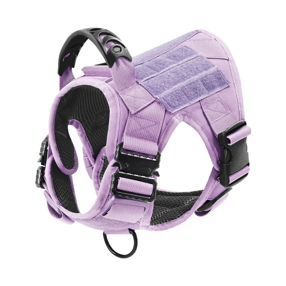 Military Pink Camouflage Dog Harness For Large And Medium Dogs