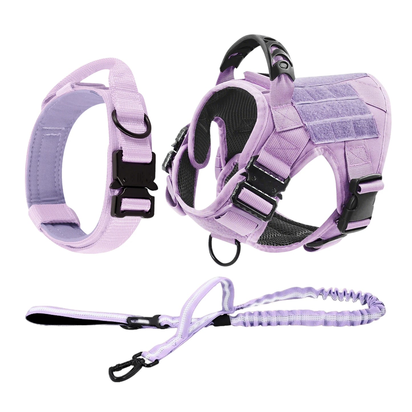 Military Pink Camouflage Dog Harness For Large And Medium Dogs