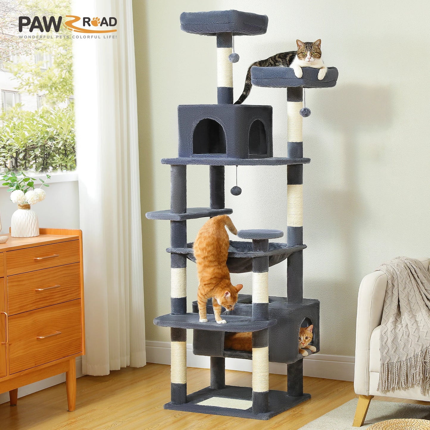 PAWZ Road Cat Tree And Tower With Scratching Posts Perches